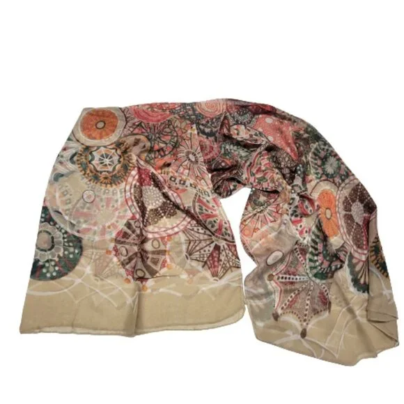 Multicolored Rectangular Scarf- NEW - Picture 2 of 5